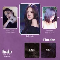 (KHÔNG TẨY - MÀU BLACK PURPLE/GRAPE PURPLE/TÍM NHO/TÍM ĐEN/ĐEN TÍM) Sản phẩm tự nhuộm tóc tại nhà