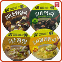 Không Thương Hiệu Súp Trứng Xương Thịt Bò, Súp Rong Biển, Súp Đậu Nành Miso, Gà Gomtang Dễ Dàng Súp Ăn Liền Bộ 4 Loại Từ Hàn Quốc