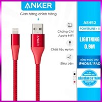 [Không túi đựng] Cáp sạc ANKER PowerLine+ II Lightning dài 0.9m - A8452H