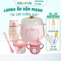 (KHÔNG XỬNG) Combo Misan Ăn dặm không khó nồi nấu cháo máy xay set bát ăn dặm khởi đầu cho bé Đậu Xoài Shop