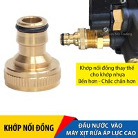 Khớp nối đồng đầu nước vào máy xịt rửa Btec BT526 phụ kiện máy rửa xe áp lực cao chất liệu đồng chắc chắn thay thế khớp nối nhựa đầu lọc nhựa truyền thống phù hợp đa số máy rửa xe áp lực cao [bonus]