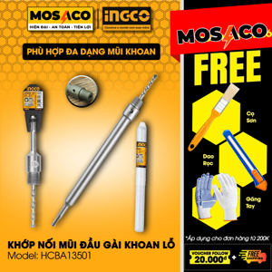Khớp nối mũi đầu gài khoan lỗ Ingco HCBA13501
