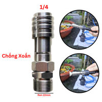 Khớp Nối Nhanh 1/4 Chống Xoắn Dây Ren Ngoài 22 Phụ Kiện Máy Rửa Xe - R22CX