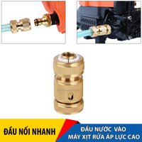 Khớp nối nhanh dây cấp nước đầu vào máy Btec BT526 tháo lắp dây cấp nước vô cùng nhanh phụ kiện nối nhanh đầu vào máy rửa xe áp lực cao khớp nối bằng đồng chắc chắn phù hợp với đa số máy phun xịt rửa máy rửa xe áp lực cao