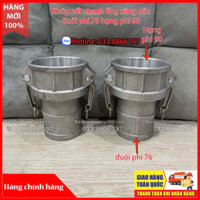 Khớp nối nhanh ống xăng dầu đuôi phi 76 họng phi 90