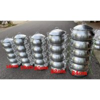 {KHOSI} Nồi lẩu riêu cua bằng nhôm gò cao cấp, nồi lẩu nhôm đủ kích cỡ 16cm, 18cm, 20cm, 22cm, 25cm