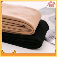 [khosihaihai] Quần tất nữ lót lông màu da đen siêu ấm túi zip sang chảnh