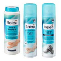 Khử mùi hôi chân, giày Balea Đức, dạng bột 100g, dạng xịt 200ml
