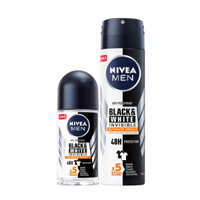 Khử mùi nam ngăn vệt ố vàng vượt trội 5 in 1 NIVEA MEN Black & White - Đức Chính Hãng