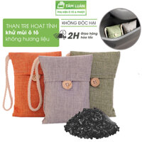 Khử mùi ô tô túi than hoạt tính lọc không khí, không hương liệu, an toàn cho sức khỏe, phụ kiện trang trí oto Tâm Luân - Bộ 1 túi than 75g