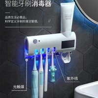 Khử trùng Giá đỡ bàn chải đánh răng Máy tiệt trùng răng bằng tia cực tím Hộp đựng bàn chải đánh răng đa chức năng Kem đánh răng Máy ép đánh răng