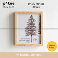 Khung ảnh 20x25 - Khung hình gỗ thông mặt kính - Khung ảnh đẹp treo tường để bàn - Picture Frames Tiệm Khung PT