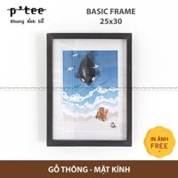 Khung ảnh 25x30 - Khung hình gỗ thông mặt kính treo tường để bàn - Picture Frame Wood Frame by P'Tee
