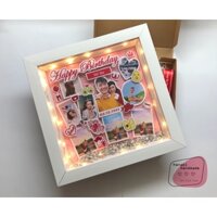 Khung ảnh 3D( trắng/đen) - Khung ảnh nổi size 30x30 cm. Thiết kế theo yêu cầu