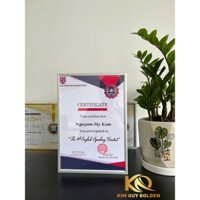 Khung ảnh bằng khen giấy khen A4 21x30cm mặt khung trơn phẳng BẢO HÀNH GÃY VỠ. khung tranh Kim Quy