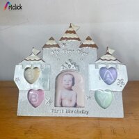 Khung ảnh để bàn First Birthday món quà tặng bé năm đầu đời kèm ảnh in theo yêu cầu