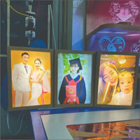 Khung ảnh để bàn , khung ảnh trang trí nhà cửa , khung ảnh in theo yêu cầu phát sáng , Quà Trung Thu , Sinh Nhật