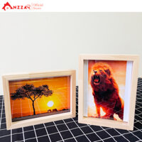 Khung ảnh để bàn kích thước, khung ảnh trang trí Anzzar loại 4cm - 10x15x4