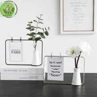Khung ảnh decor kèm lọ cắm hoa phong cách Hàn Quốc