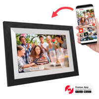 Khung ảnh điện tử 10.1 - 15.6 inch Frameo Wifi, , cảm ứng khung gỗ thật
