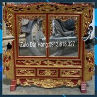 Khung Ảnh Đôi 2 Ảnh Bàn Thờ 21x31 Gỗ Mít