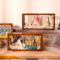 Khung ảnh gỗ 2 mặt mica trong suốt, khung 3d handmade, khung hộp quà 3d
