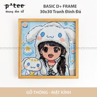 Khung ảnh gỗ 30x30 cho Tranh đính đá - Khung Hình Gỗ Thông Mặt Kính Trang Trí Treo Tường Để Bàn - Wood Frame by P'Tee
