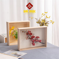 Khung ảnh gỗ decor trang trí hoa khô, Làm tranh handmade độc đáo | Nhiều Kích Thước