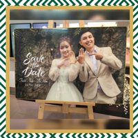 Khung ảnh gỗ tráng gương pha lê treo tường khổ lớn 40x60, 50x75 và 60x90 kèm ảnh in theo yêu cầu siêu sắc nét