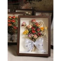 Khung ảnh hoàn thiện hoa thật hoa khô bó hoa vĩnh cửu quà sinh nhật ngày nhà giáo ngày của mẹ quà tặng ngày lễ tình nhân trang trí nhà cửa