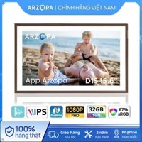 Khung ảnh kỹ thuật số ARZOPA D15 App Arzopa WiFi 15.6" | Màn hình cảm ứng IPS, Bộ nhớ 32GB, Tự động xoay, Có thể treo tường | Gửi ảnh qua App/Email
