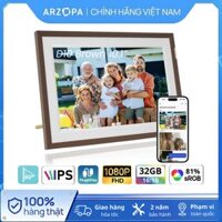 Khung ảnh kỹ thuật số ARZOPA D10 Brown WiFi 10.1" | Màn hình cảm ứng IPS HD 1280x800 | Bộ nhớ 32GB, Tự động xoay, Gửi ảnh qua App/Email