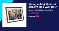 Khung ảnh kỹ thuật số ARZOPA D10 WiFi 10.1" (D10 - Brown - Mới, Full box, Chính hãng)