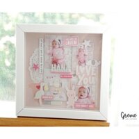 Khung ảnh nổi tặng sinh nhật bé 23x23cm