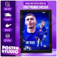 Khung ảnh poster Cole Palmer màu áo Chelsea gồm để bàn A5, treo tường A4