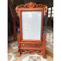 Khung ảnh thờ gỗ hương, Khung ảnh thờ mẫu Hoa Lan Tây bằng gỗ Hương trang trí phòng thờ, khung hình thờ nhiều kích thước