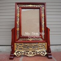 Khung ảnh thờ kép dơi,Khung hình thờ kép dơi vàng gỗ hương