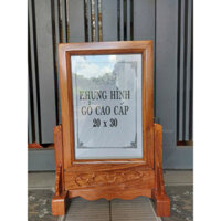 KHUNG ẢNH THỜ , KHUNG HÌNH THỜ CHẠM HOA SEN GỖ HƯƠNG KT 20X30 CM