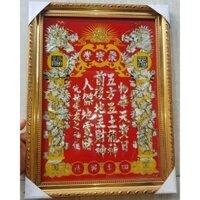 Khung ảnh thờ Thần Tài Thổ Địa chữ kim tuyến