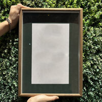 Khung ảnh thủy tinh đơn giản bằng gỗ tự nhiên DIY, khung ảnh rỗng, bìa cứng, trang trí cao cấp cho bàn làm việc, quà tặng cho bạn bè hoặc bạn gái MOEY