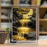 Khung ảnh thủy tinh pha lê, thích hợp để bàn làm việc, có thể dùng làm quà tặng bạn bè, trang trí tinh tế