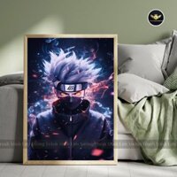 Khung ảnh tranh treo tường, Tranh Anime NARUTO tranh khung gỗ trang trí decor phòng khách Size(A5-A4-A3) Mã Sp: [QWE003]