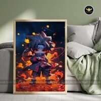 Khung ảnh tranh treo tường, Tranh Anime NARUTO tranh khung gỗ trang trí decor phòng khách Size(A5-A4-A3) Mã Sp: [QWE004]