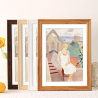 Khung ảnh treo tường A3 A4, giá đỡ trưng bày 8K 4K, tranh sơn dầu lớn, tranh Trung Quốc, thư pháp, khung ngoài phong cách Mỹ, khung ảnh 20inch tùy chỉnh Bắc Âu QGTS