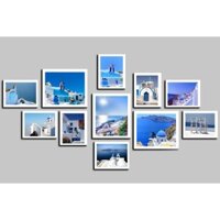 Khung ảnh treo tường có kính hòn đảo thiên đường BINBIN KA248 (Tặng đinh 3 chân)