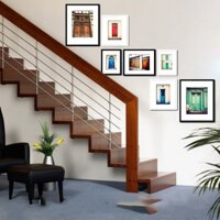 Khung ảnh treo tường trang trí cầu thang kèm đinh