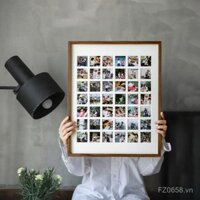 Khung ảnh váy cưới DIY treo tường 48 khung gỗ nguyên khối khung ảnh chín lưới in ảnh em bé MI3Q