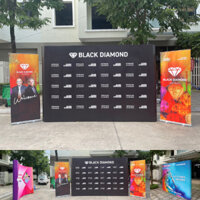 Khung backdrop mạng nhện, di động, giá sân khấu trong nhà, pop up kiểu mạng nhện, nam châm móc cài.