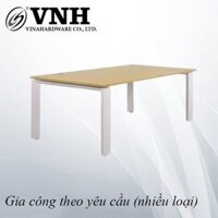 Khung bàn sắt chân tam giác Vinahardware, sơn trắng, không yếm - VNH2400750T  										 										 - 2400x1200x750mm