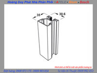 Khung bên No.10 màu bạc 3m Hafele 403.75.328